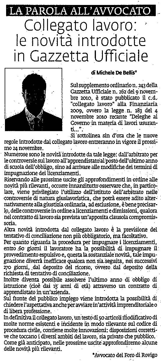 Collegato Lavoro: le novità introdotte in Gazzetta Ufficiale